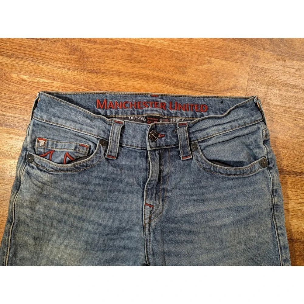 True Religion X Manchester United Size 31 Embroidered Jeans